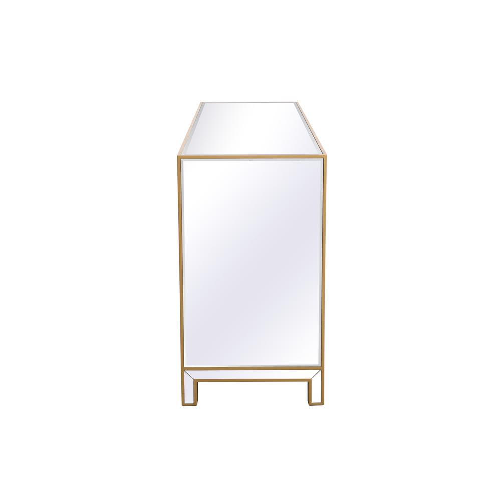Reflexion 72 in. mirrored six drawer chest in gold. Picture 9