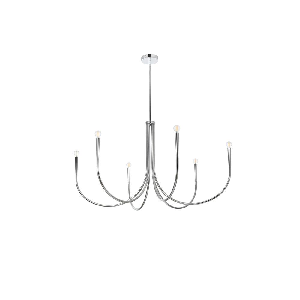 Layne 50 inch chandelier in Chrome. Picture 6