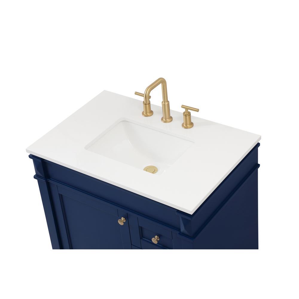 32 inch Single bathroom vanity in blue. Picture 10
