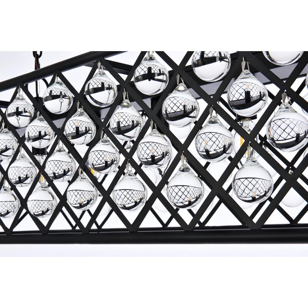 Madison 7 light Matte Black Chandelier Clear Royal Cut Crystal. Picture 5