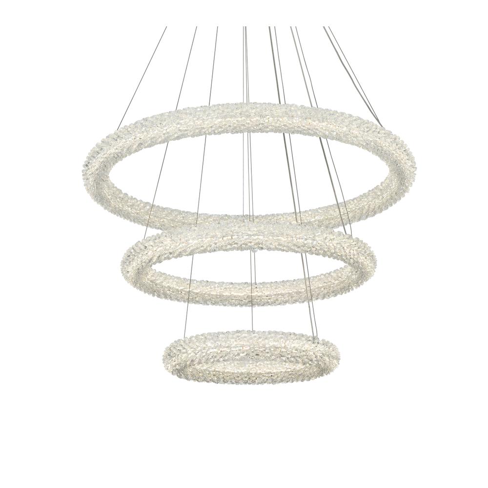 Bowen 32 inch Adjustable LED Chandelier in Satin Gold. Picture 4