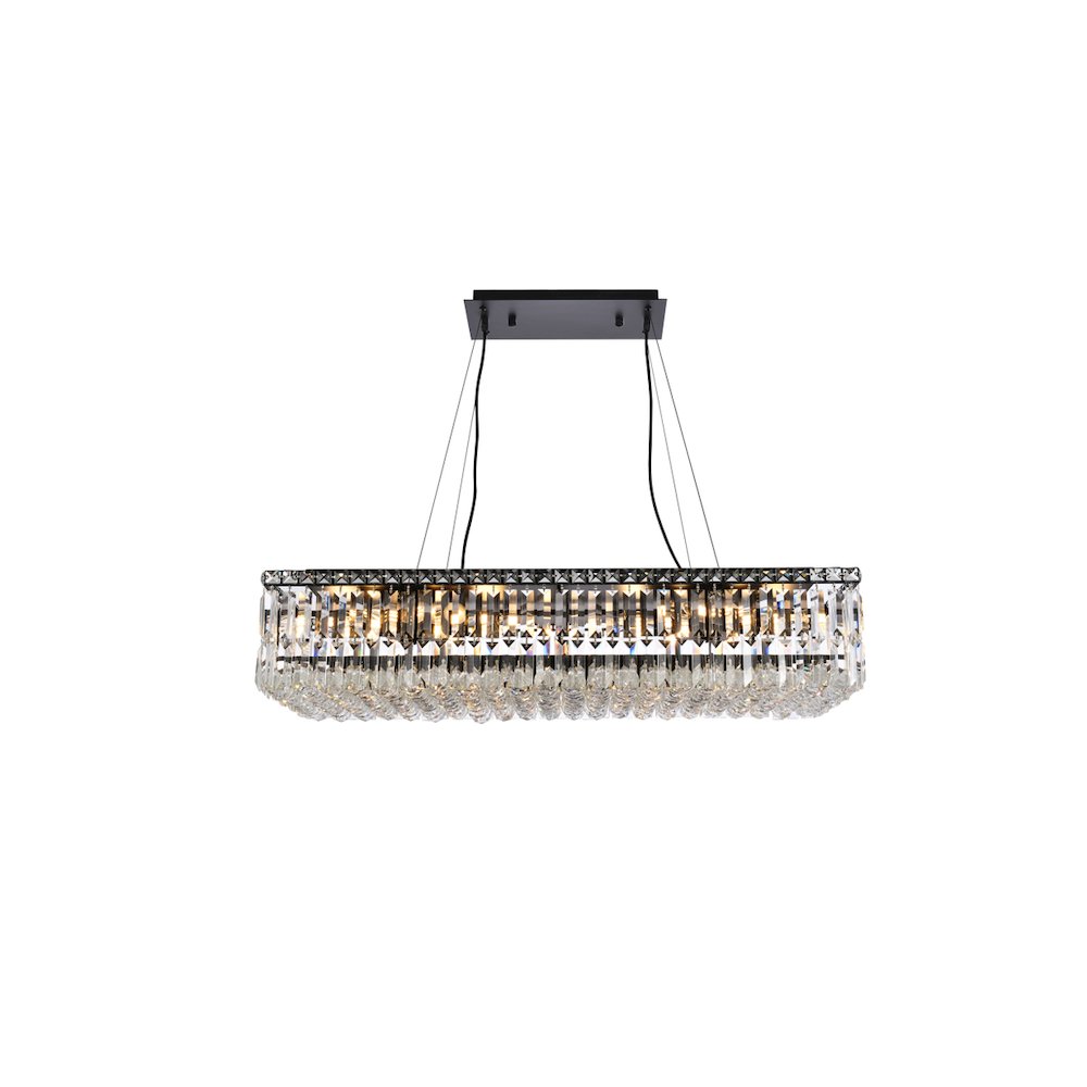 Maxime 36 Inch Black Chandelier. Picture 1
