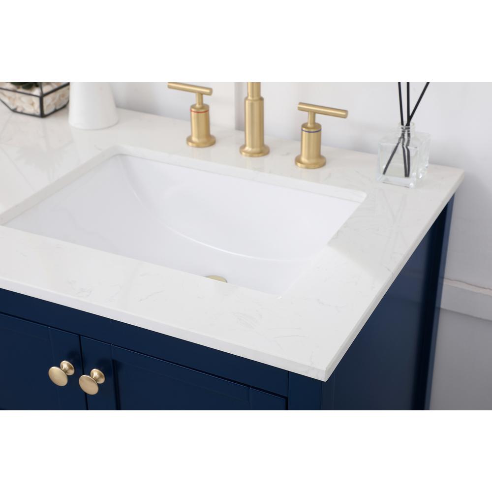 60 inch Single Bathroom Vanity in Blue. Picture 5