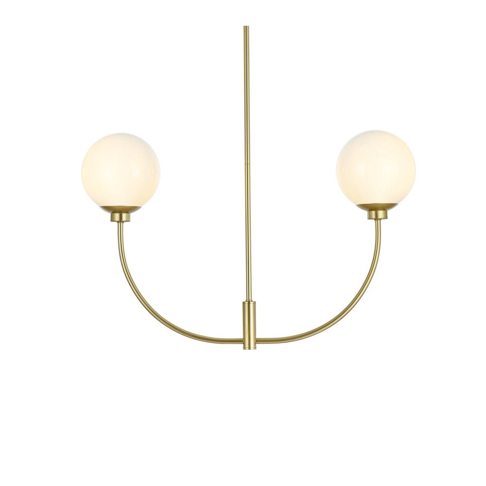 Nyomi 30 inch chandelier in Brass. Picture 2