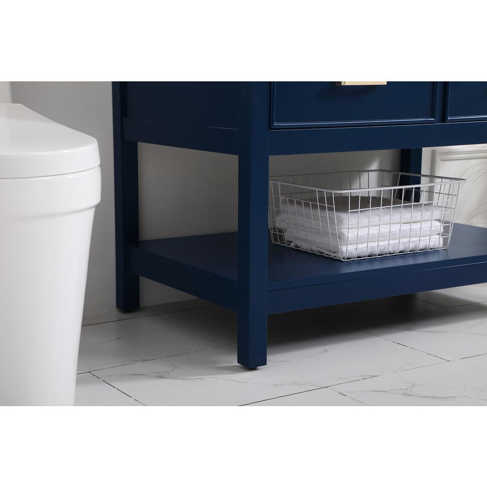 36 inch Single bathroom vanity in blue. Picture 6
