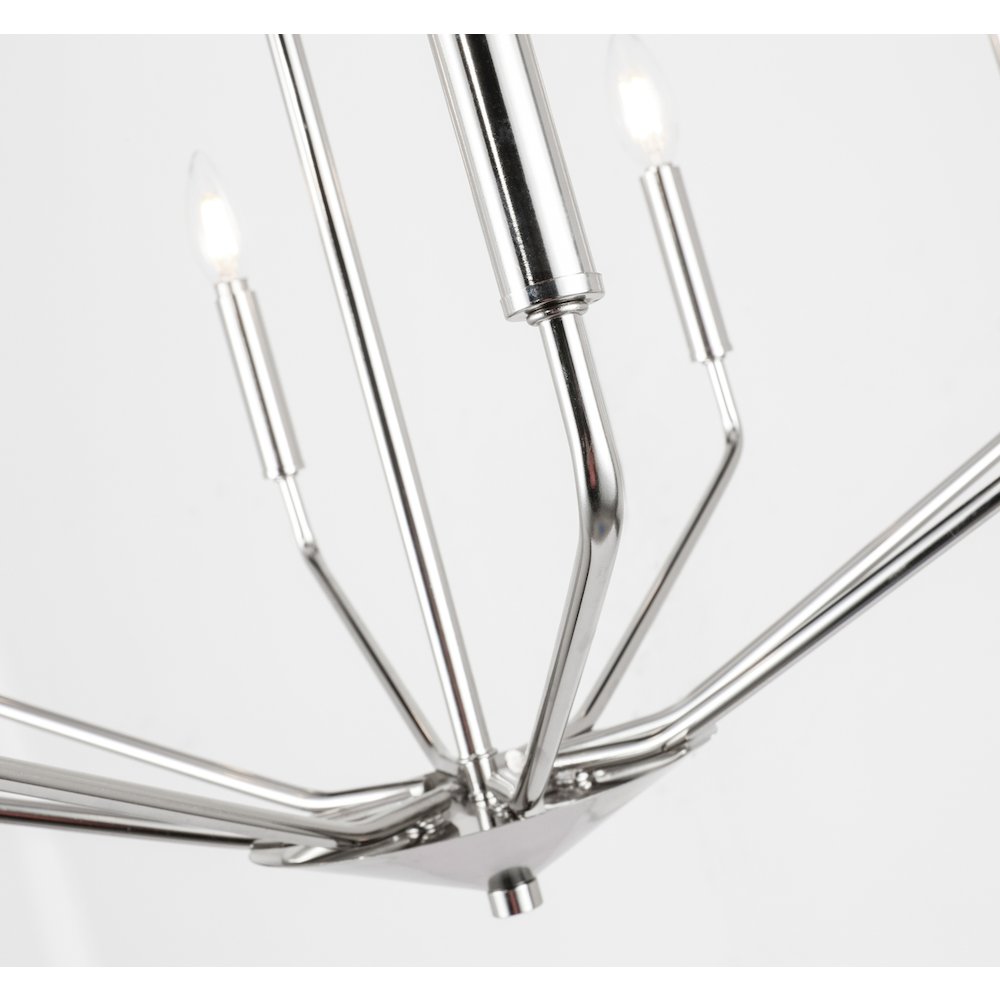 Enzo 8 Light Chrome Pendant. Picture 12