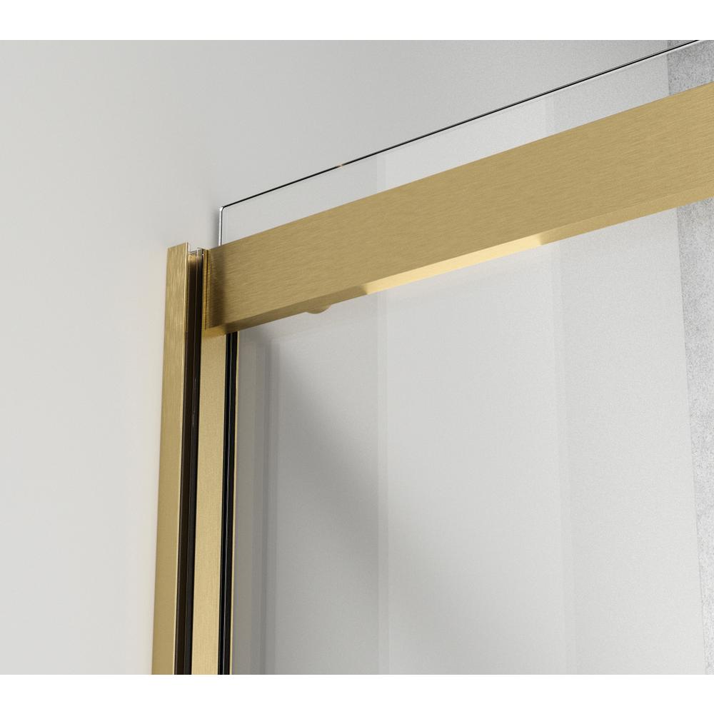 Frameless tub door 60 x 60 Brushed Gold. Picture 7