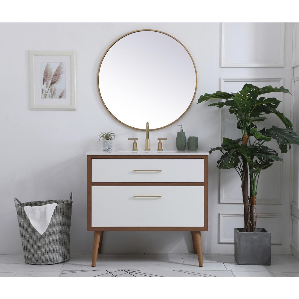36 inch bathroom vanity in White. Picture 4