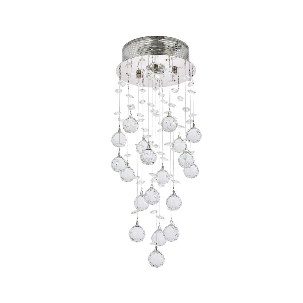 Galaxy 1 light Chrome Flush Mount Clear Royal Cut Crystal. Picture 5
