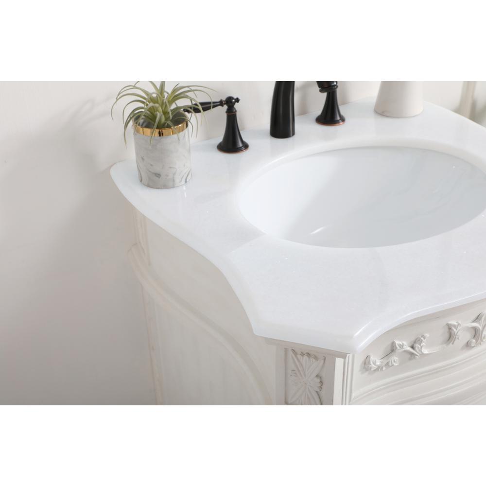 24 inch Single Bathroom vanity in antique white. Picture 5