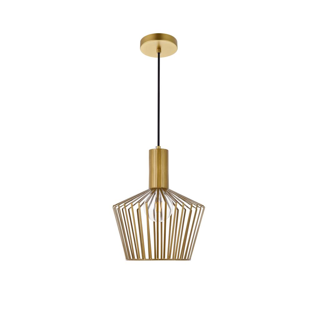 Ronnie 1 Light Brass Pendant. Picture 1