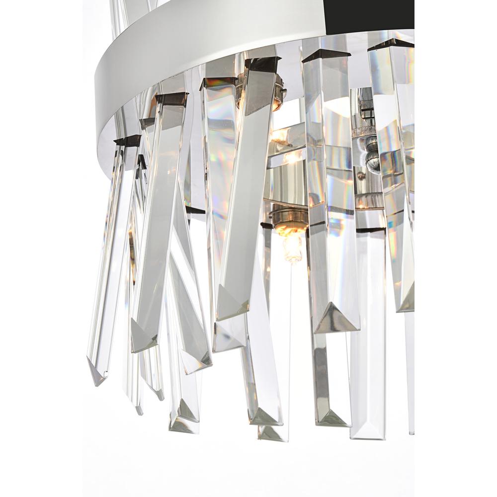 Serephina 12 inch crystal round pendant light in chrome. Picture 4