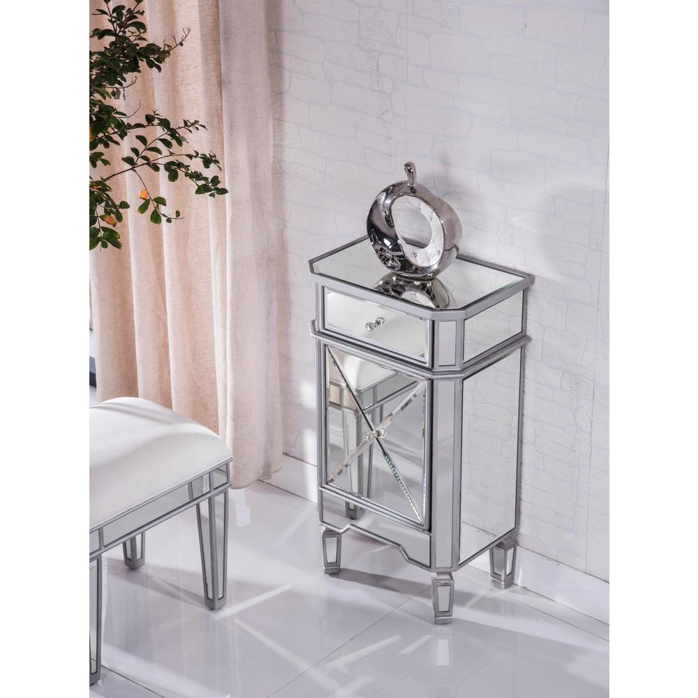 Vanity Table 42 in. x 18 in. x 31 in. in silver paint. Picture 3