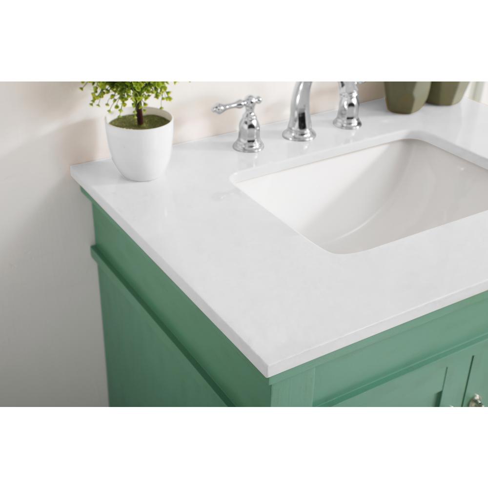 30 inch Single Bathroom vanity in Vintage Mint. Picture 4