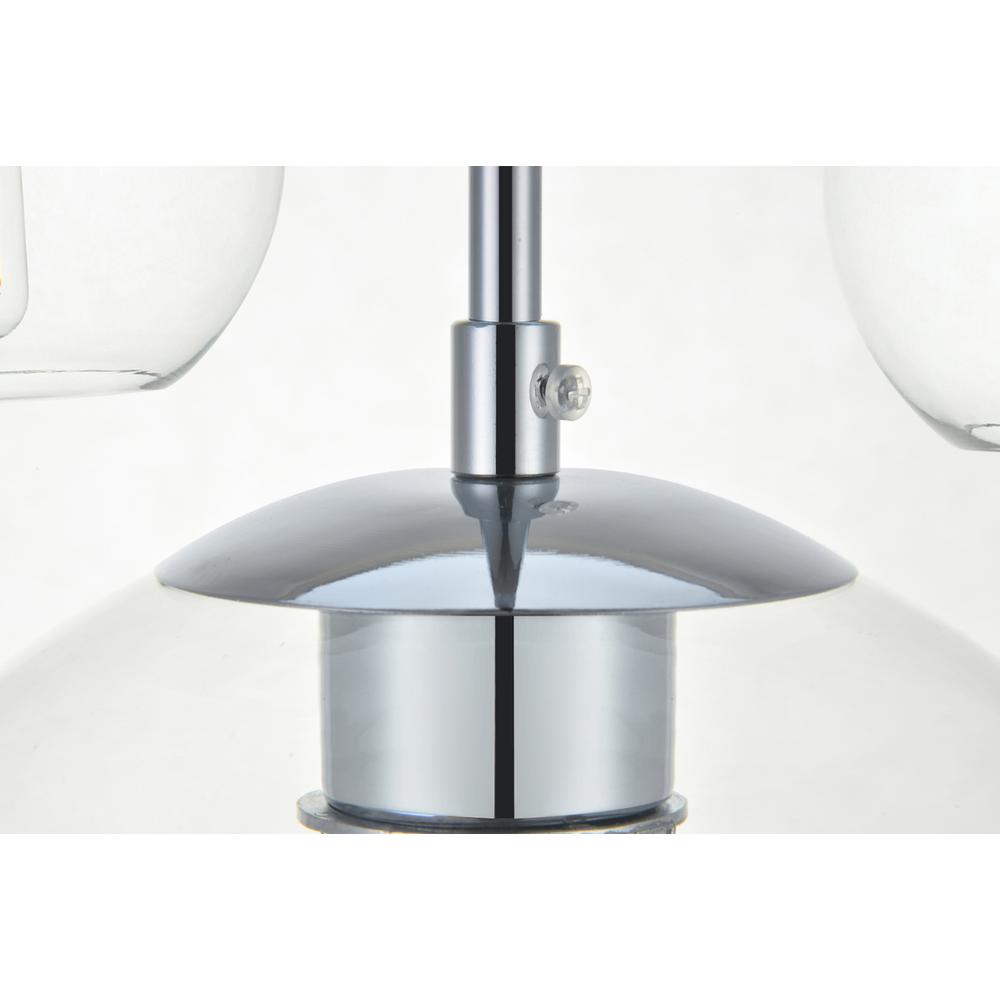 Baxter 7 Lights Chrome Pendant With Clear Glass. Picture 5
