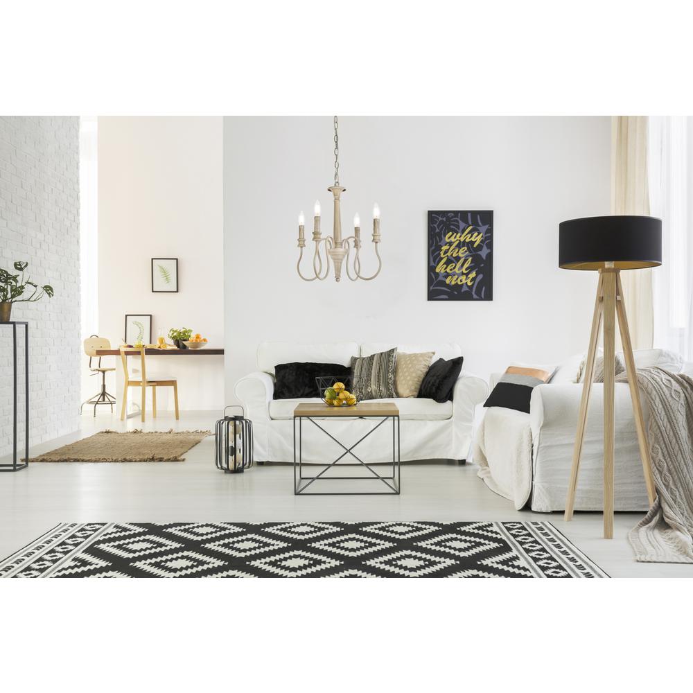 Flynx 4 lights pendant in weathered dove. Picture 8