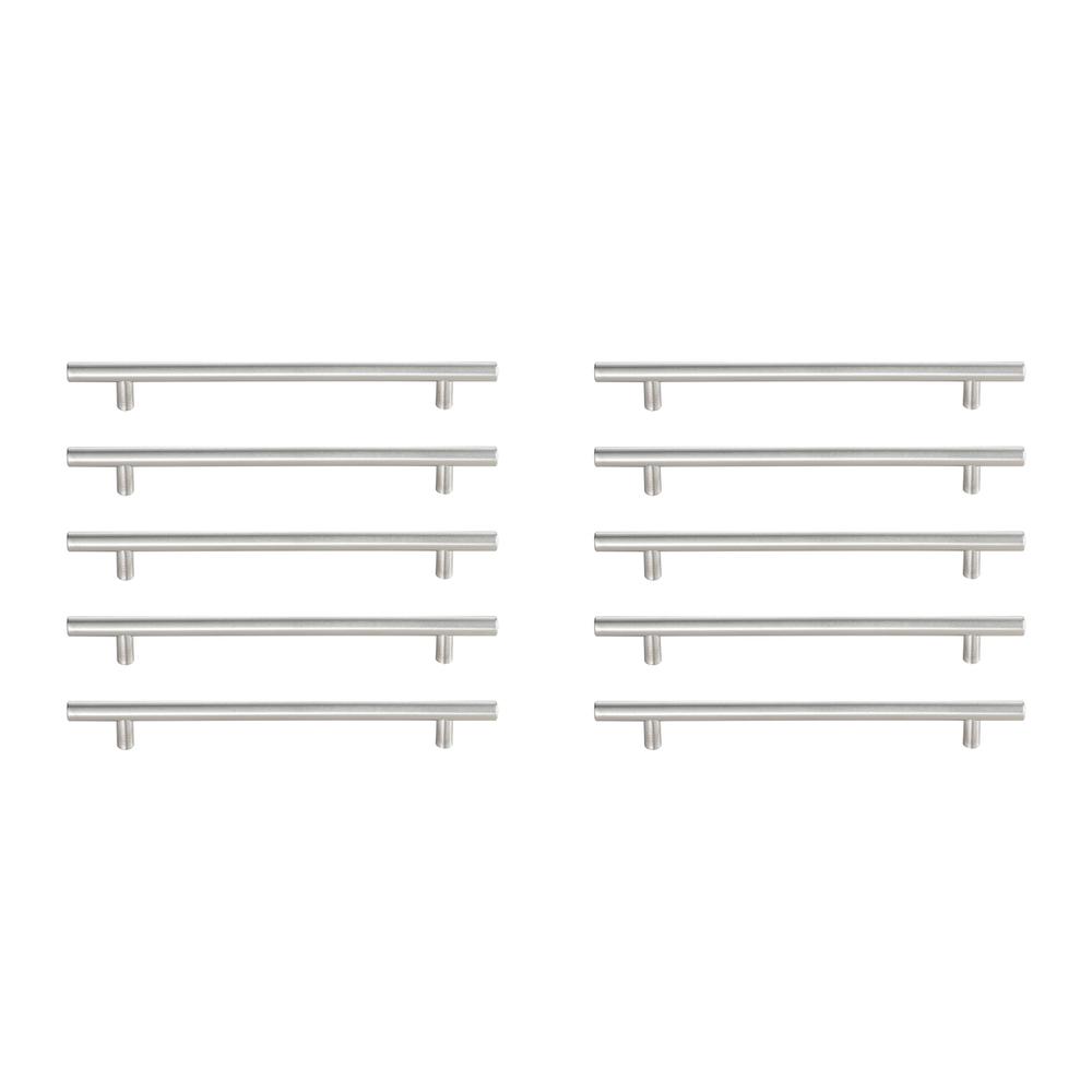 Quinn 7-9/16" Center to Center Brushed Nickel Bar Pull Multipack (set of 10). Picture 1