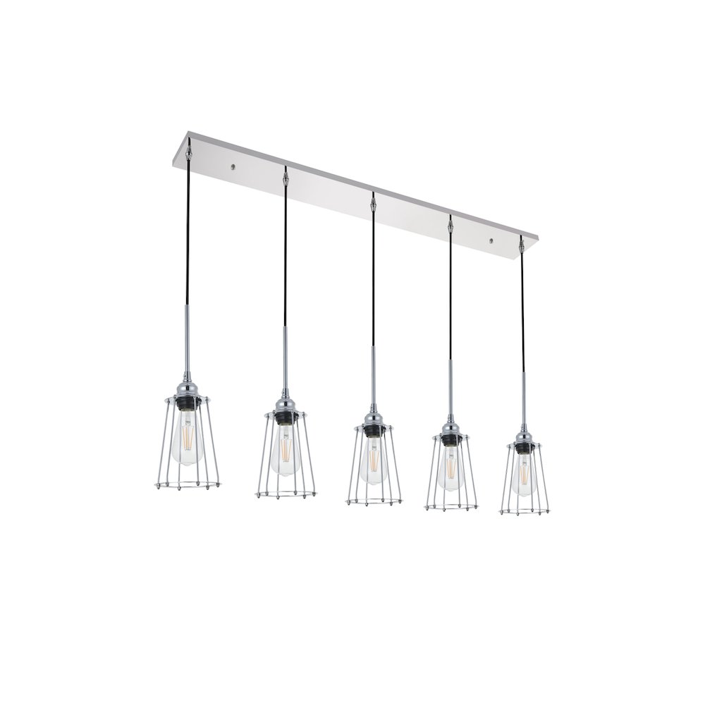 Auspice 5 Light Chrome Pendant. Picture 5