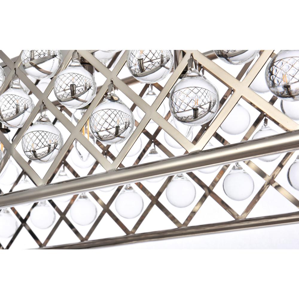 Madison 7 light polished Nickel Chandelier Clear Royal Cut Crystal. Picture 3