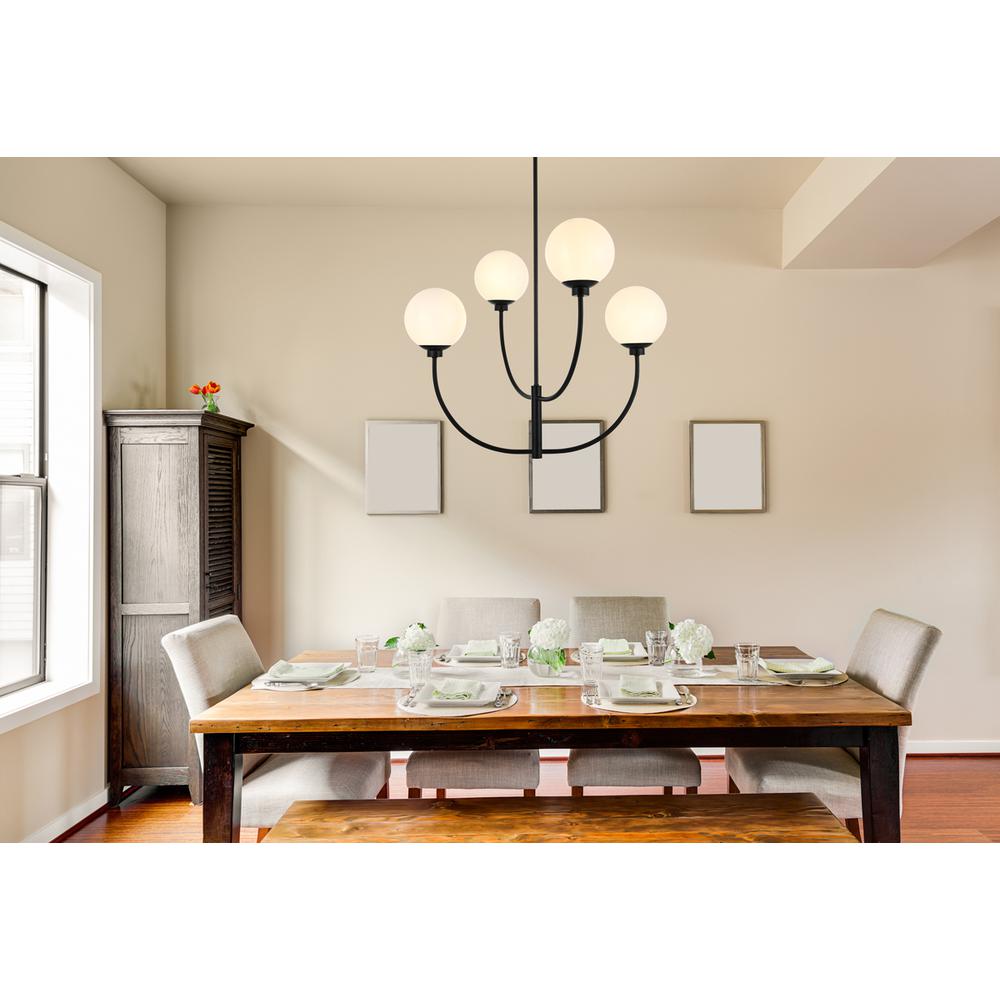 Nyomi 30 inch chandelier in Black. Picture 7