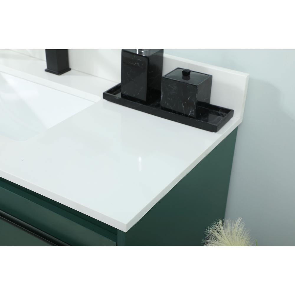 40 inch Single bathroom vanity in green with backsplash. Picture 5