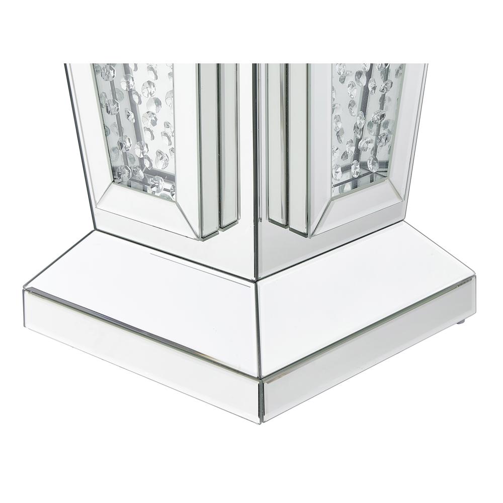 15 inch Crystal End Table In Clear Mirror Finish. Picture 6