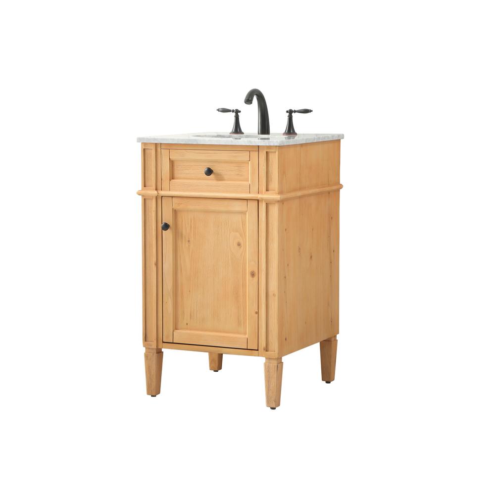 21 inch Single bathroom vanity in natural wood. Picture 7
