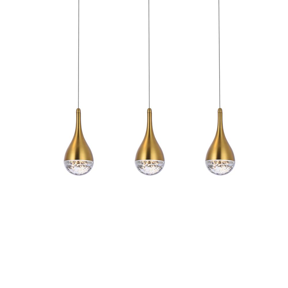 Amherst 24 inch LED pendant in satin gold. Picture 2