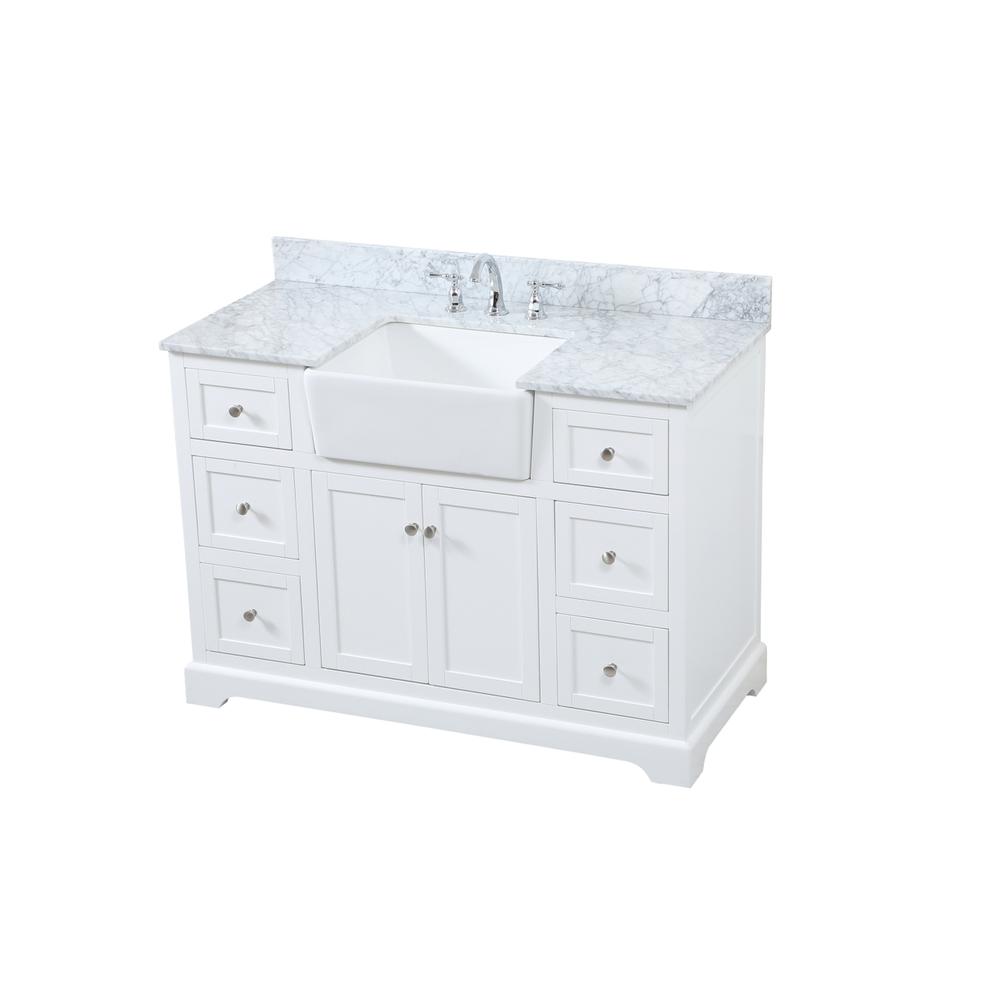 48 inch Single bathroom vanity in white. Picture 8