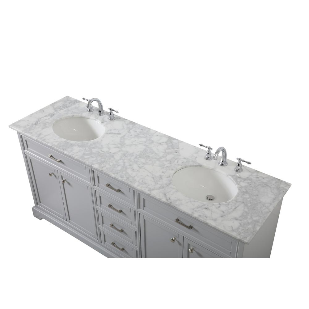 72 inch double bathroom vanity in grey. Picture 10