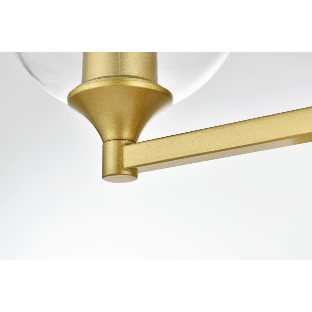Foster 4 light Brass and Clear Bath Sconce. Picture 4