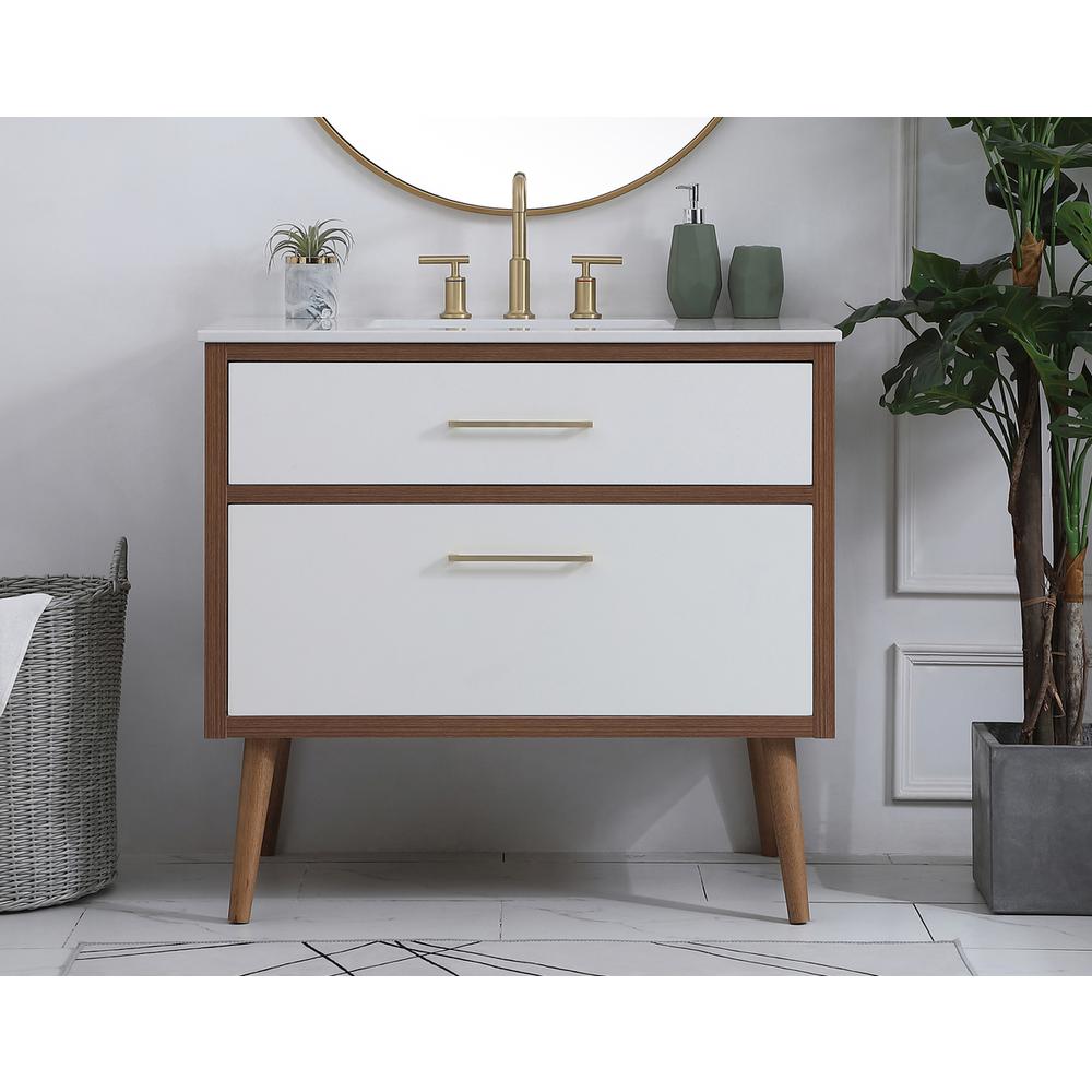 36 inch bathroom vanity in White. Picture 14