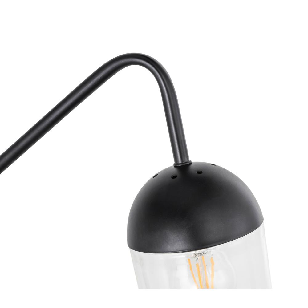 Kace 1 light Black and Clear glass wall sconce. Picture 8