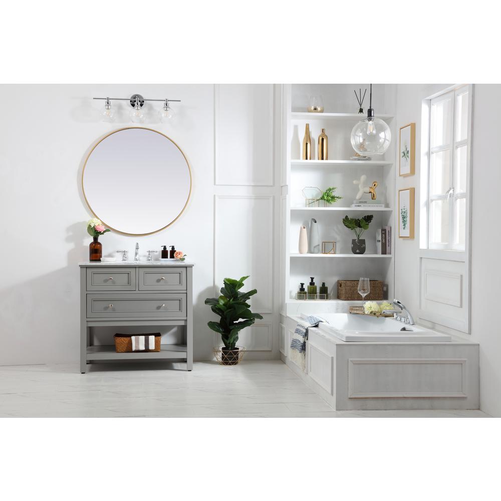 36 in. Single bathroom vanity set in Grey. Picture 6