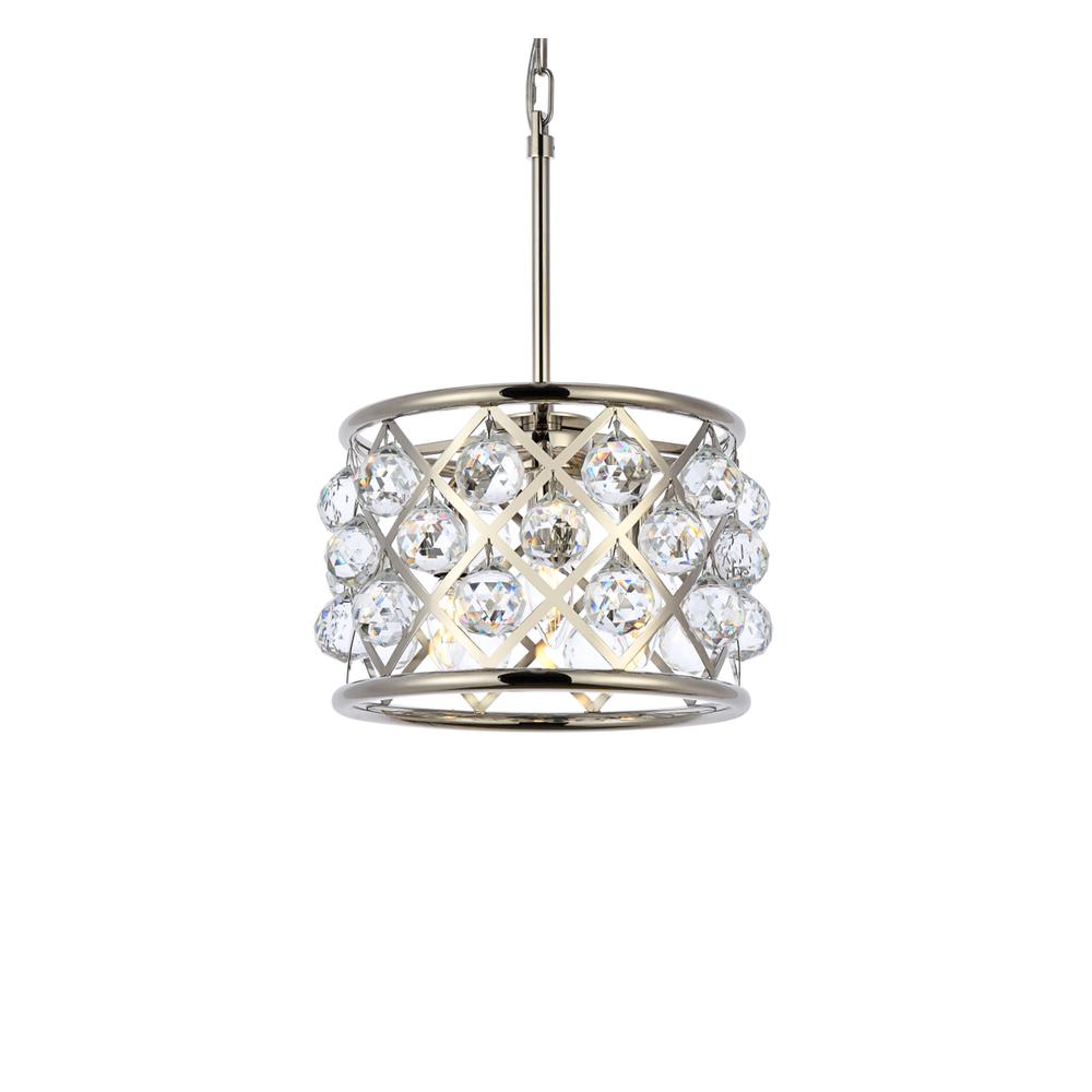 Madison 3 light polished Nickel Pendant Clear Royal Cut Crystal. Picture 2