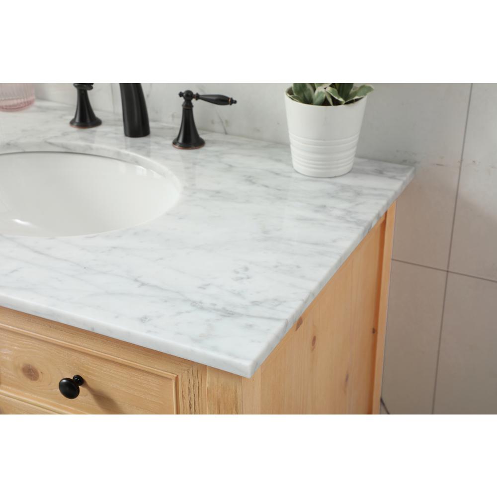 36 inch Single bathroom vanity in natural wood. Picture 5