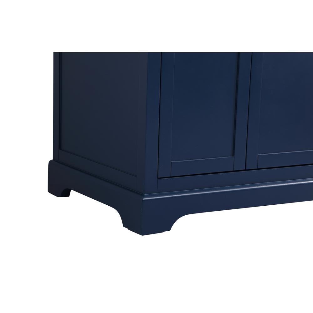 36 inch Single bathroom vanity in blue with backsplash. Picture 13