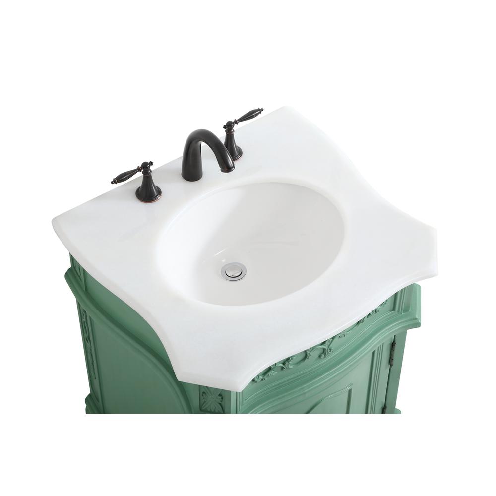 24 inch Single Bathroom vanity in vintage mint. Picture 10