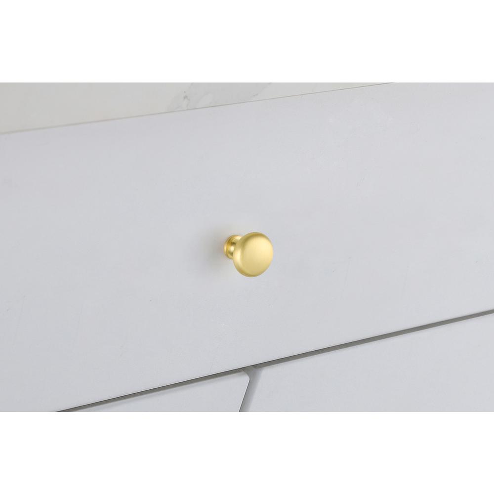 Cadon 1.2" Diameter Brushed Gold Mushroom Knob Multipack (Set of 10). Picture 2
