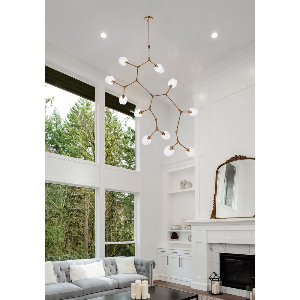 Cavoli 11 lights brass chandelier. Picture 7