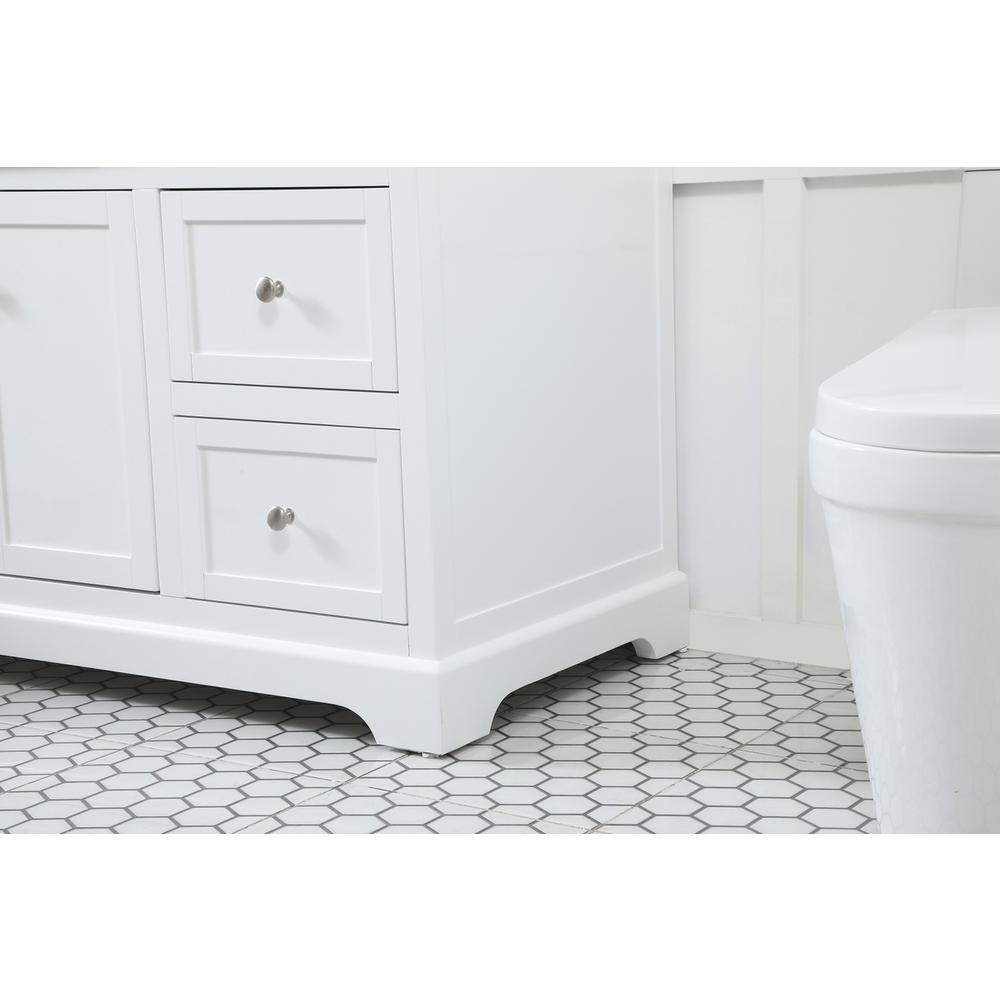 42 inch Single bathroom vanity in white with backsplash. Picture 6