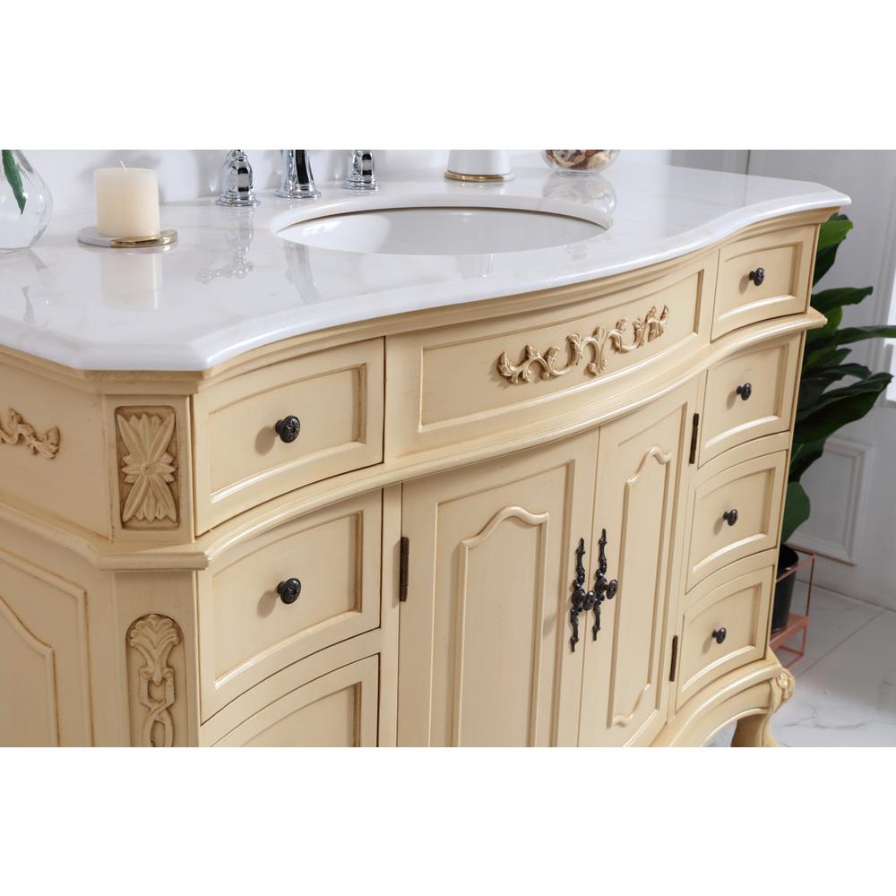 48 in. Single Bathroom Vanity set in light antique beige. Picture 4