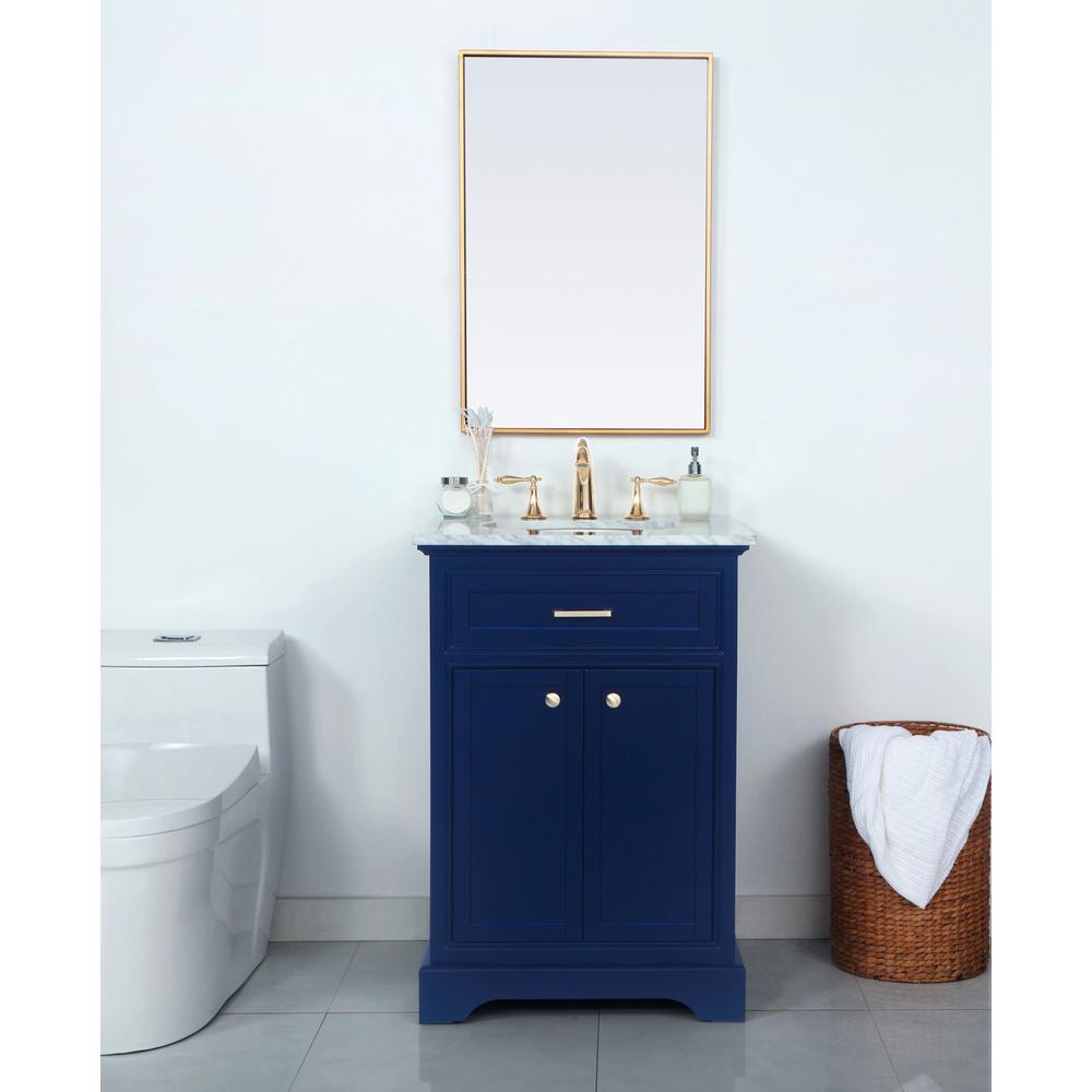 24 inch Single bathroom vanity in Blue. Picture 14