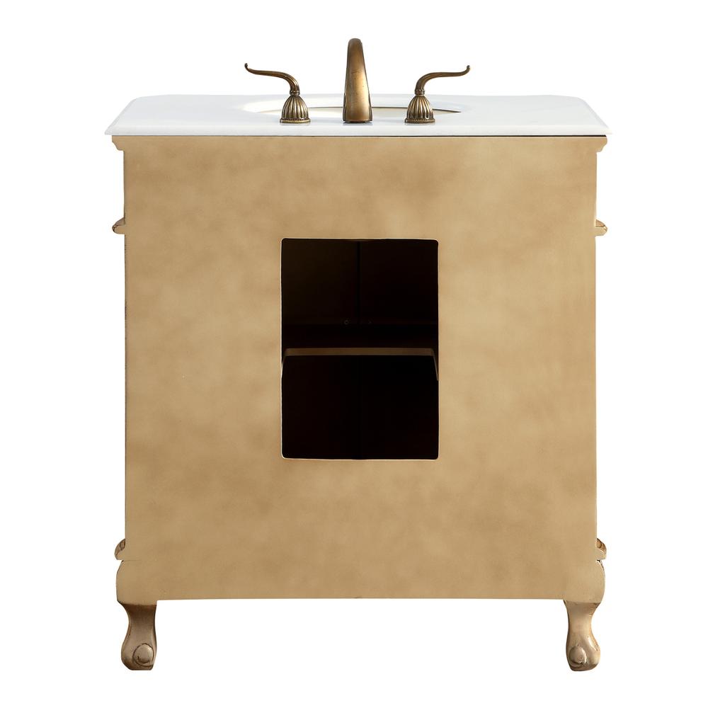 32 inch Single Bathroom vanity in Antique Beige. Picture 5