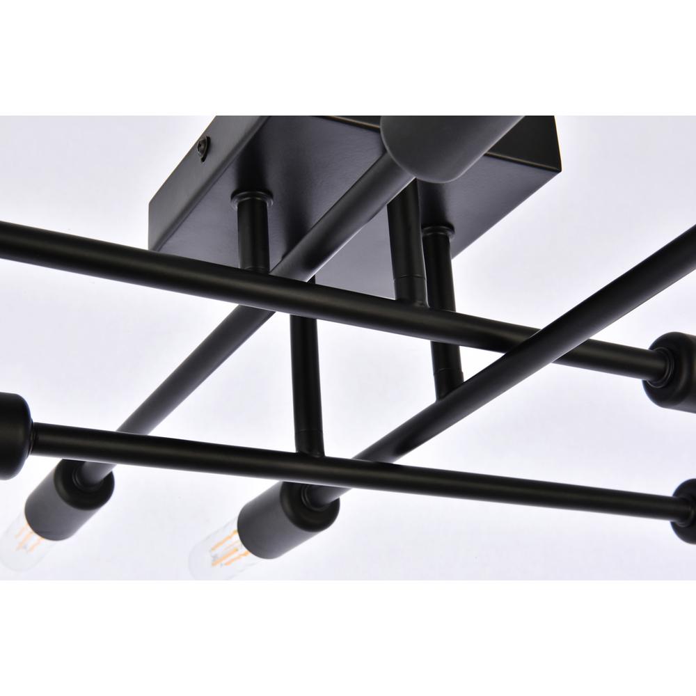 Script 8 lights black flush mount. Picture 3