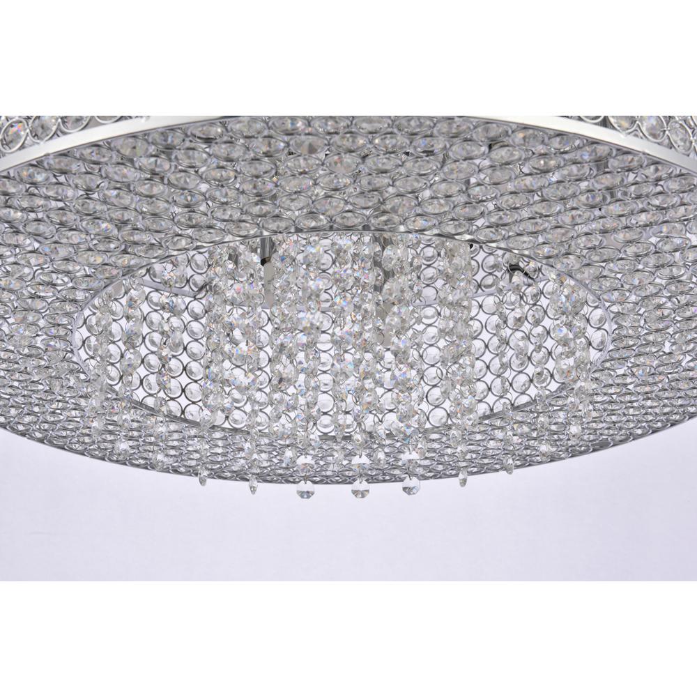 Amelie 10 light Chrome Pendant Clear Royal Cut Crystal. Picture 4