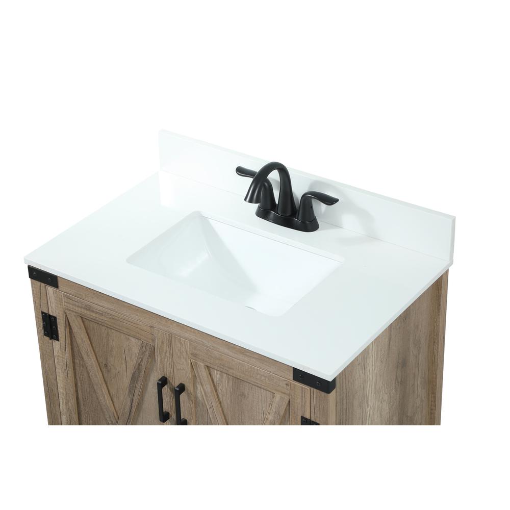 30 inch Single bathroom vanity in natural oak with backsplash. Picture 10