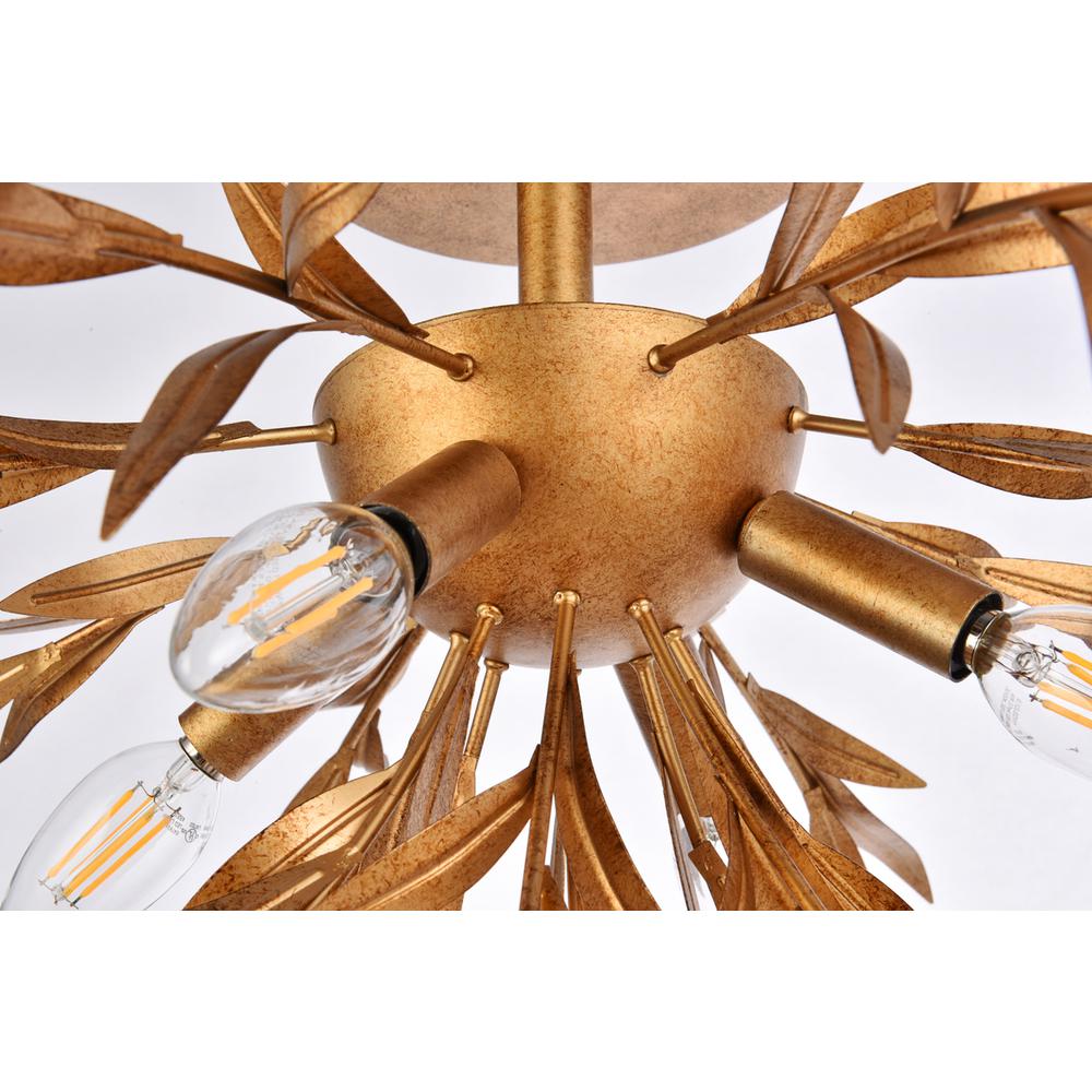 Priscilla 23 inch flush mount in gold leaf. Picture 4