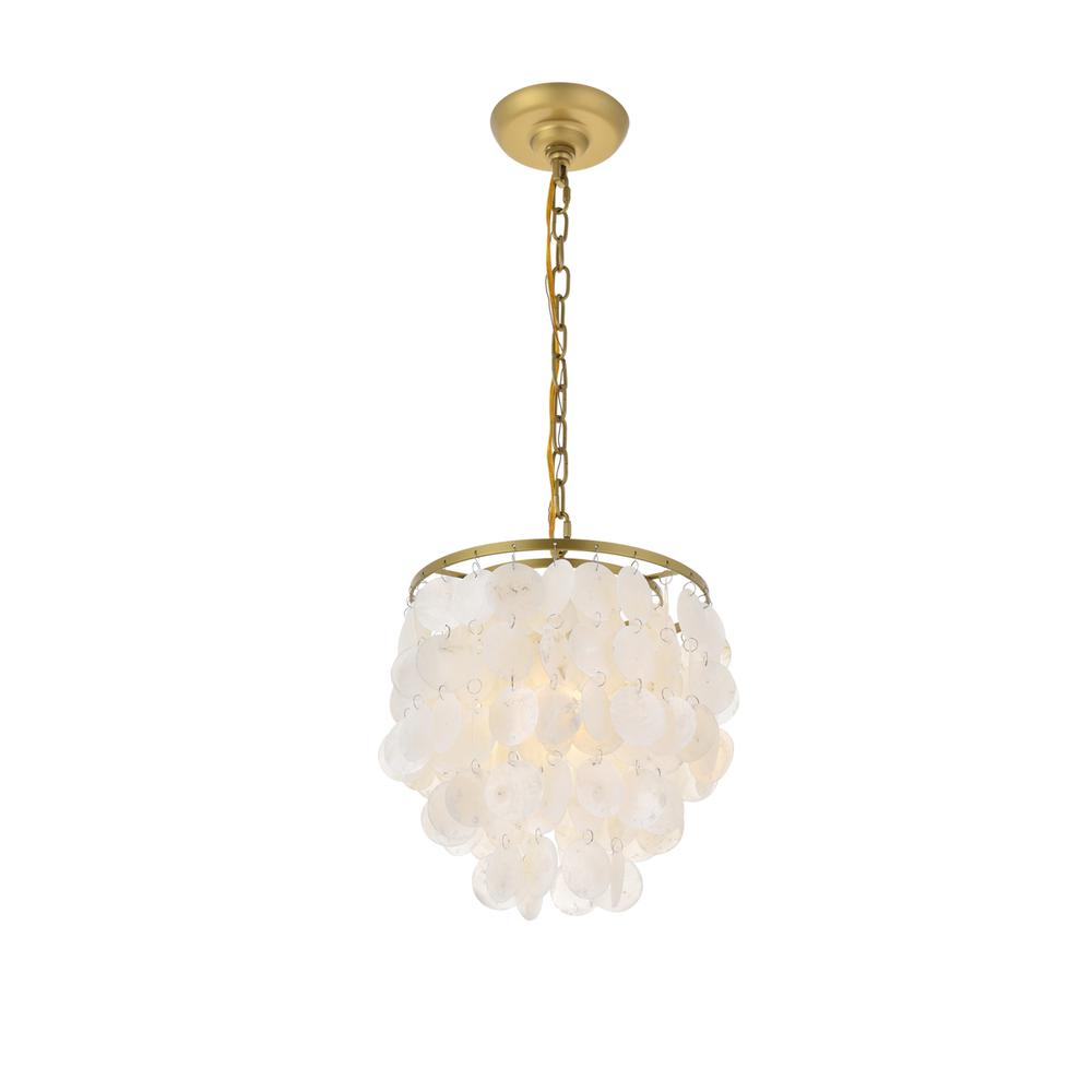Selene 1 light Brass Pendant. Picture 6