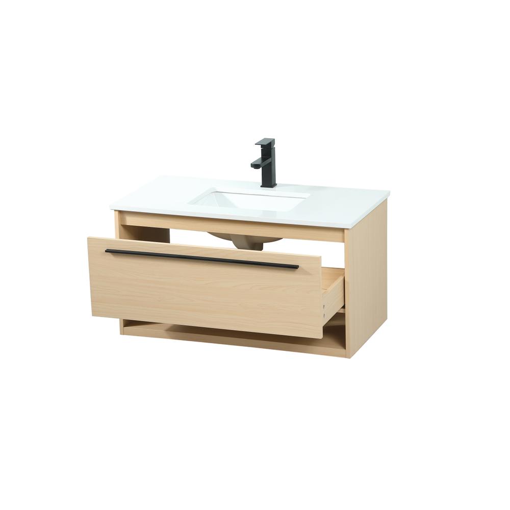 36 inch Single bathroom vanity in maple. Picture 9